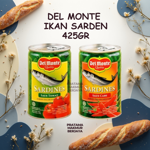 DELMONTE SARDEN KALENG SAUS TOMAT SAUS CABE 425GR