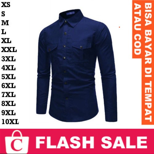 FORTKLASS FORTGLASS RISRUS FASHION SNOWSHOP CORATCORETUDIO Hem Laki Kemeja Cowok Jumbo Big Size Leng