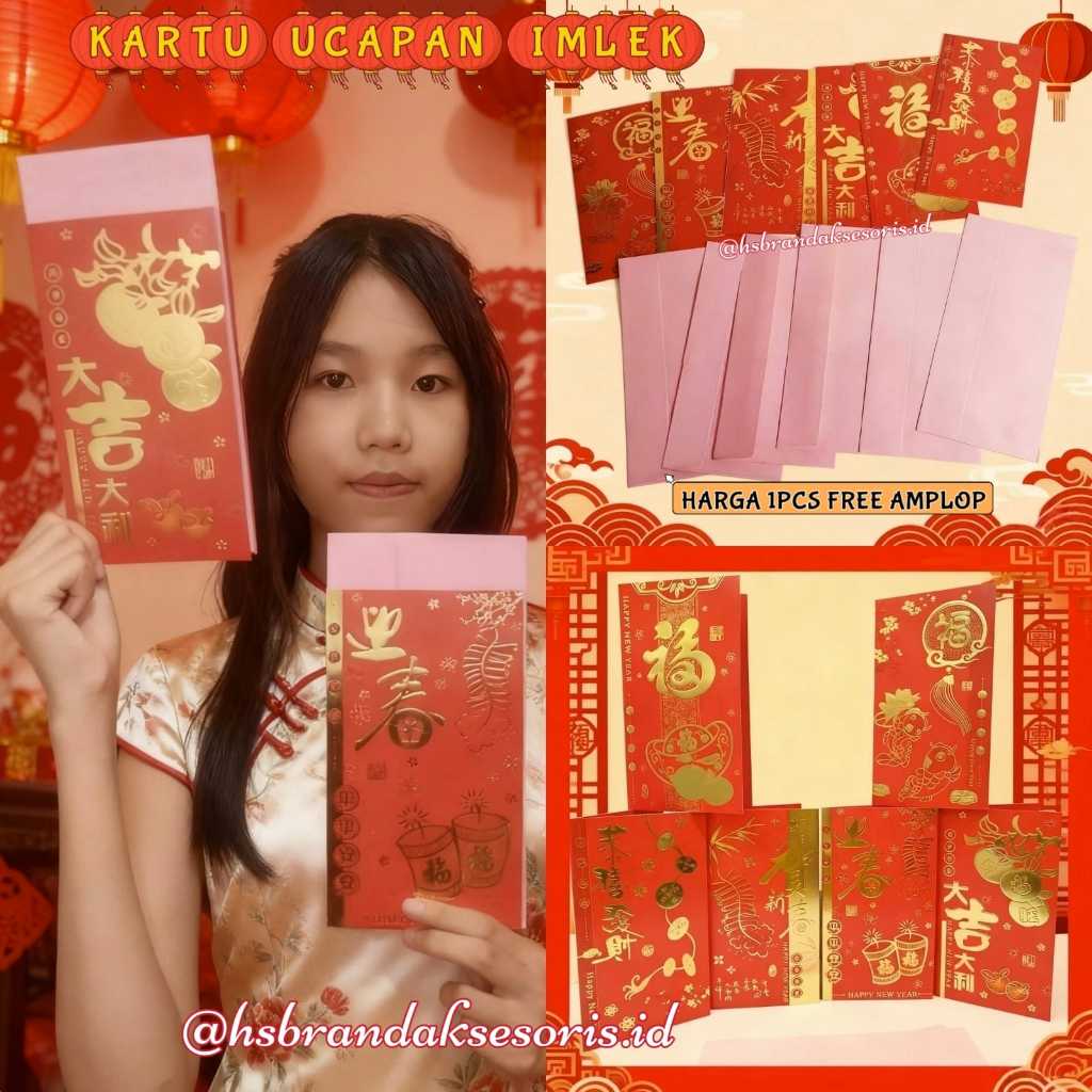 (FREE AMPLOP) NEW KARTU UCAPAN IMLEK 3D IMPORT PREMIUM / KARTU UCAPAN LIPAT SINCIA / KARTU IMLEK HAM