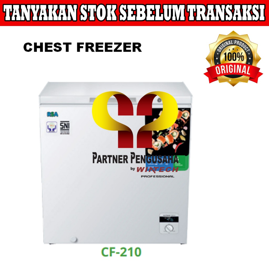 RSA CF-210 CHEST FREEZER 199LT / FREEZER BOX RSA CF210 / BOX PENDINGIN