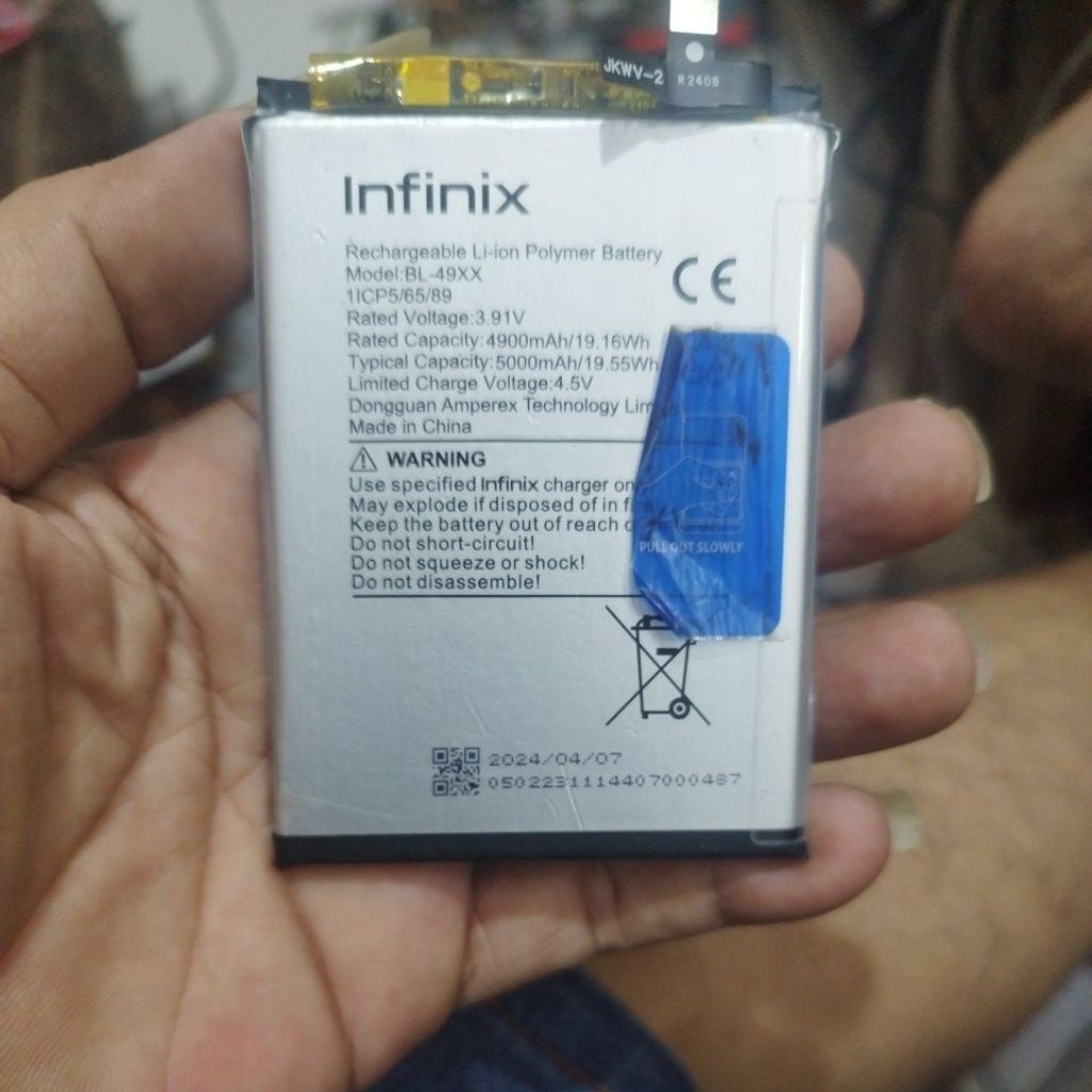 batrai infinix not 40