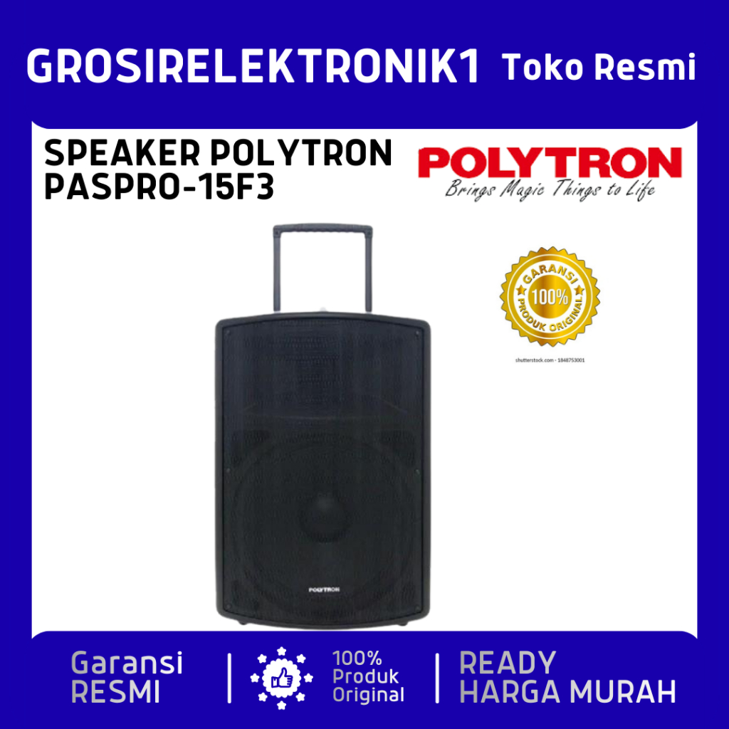 POLYTRON PAS-PRO15F3 Speaker Aktif Trolley 15 Inch PAS PRO15F3