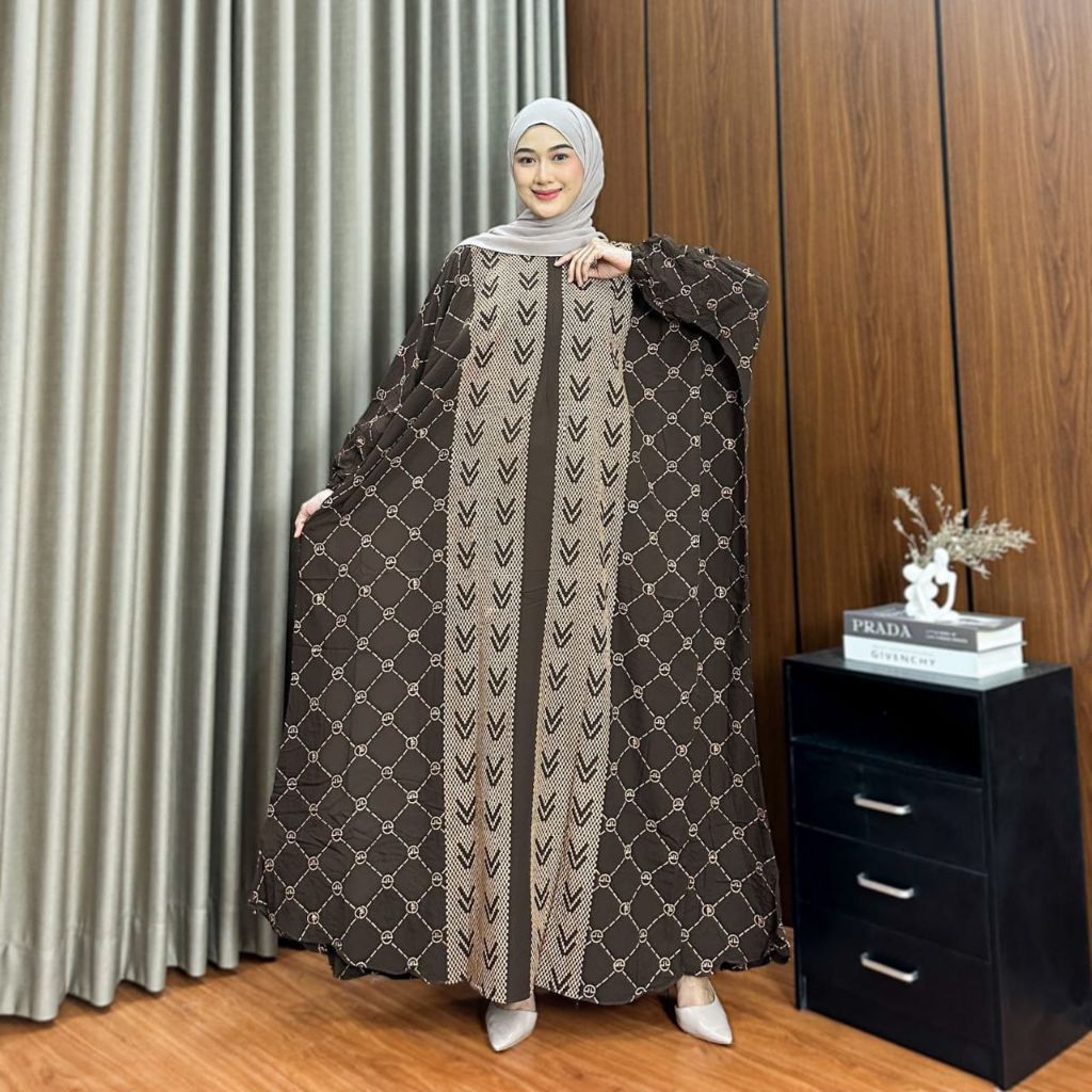 Kaftan Motif Gema Gamis Abaya Dress Midi Daster Kaftan Wanita Kaftan Premium Kaftan Remaja Dewasa Ka