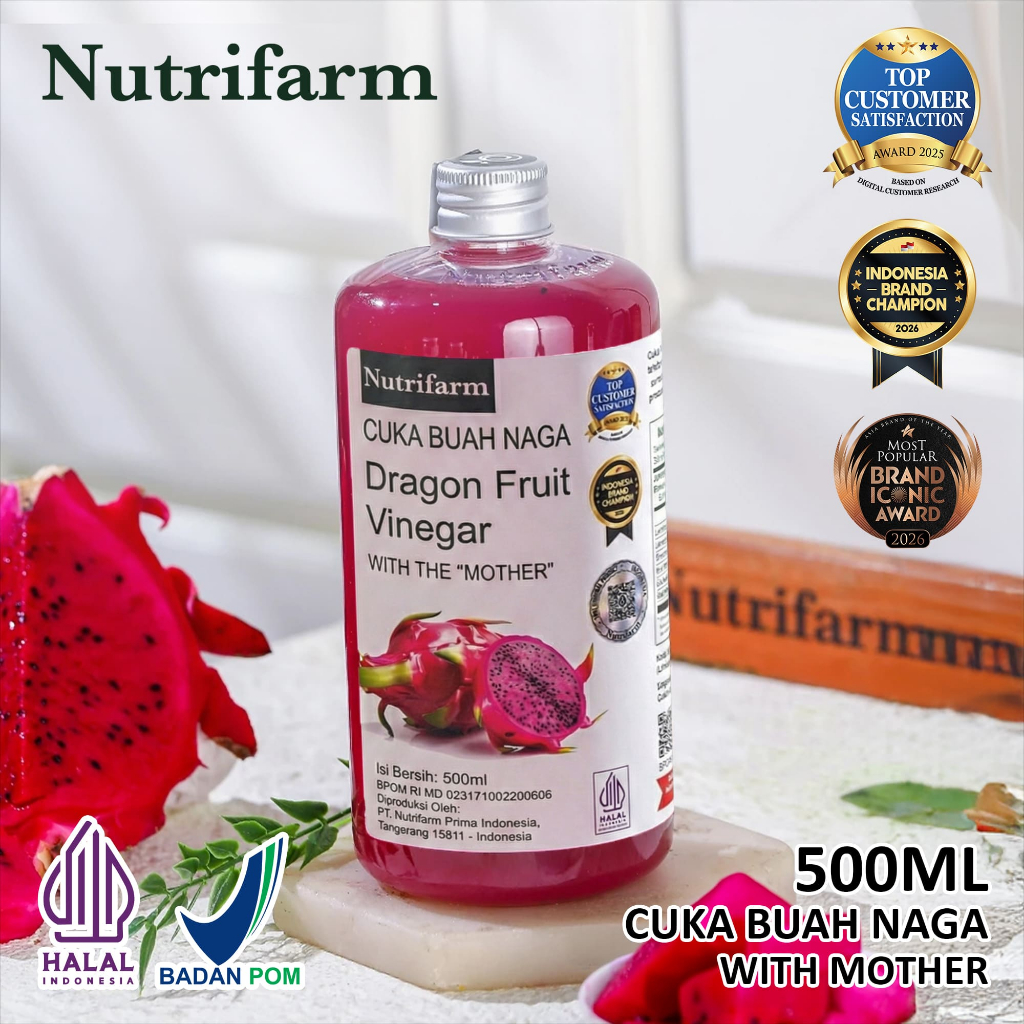 Nutrifarm Cuka Buah Naga 500 ml With Mother