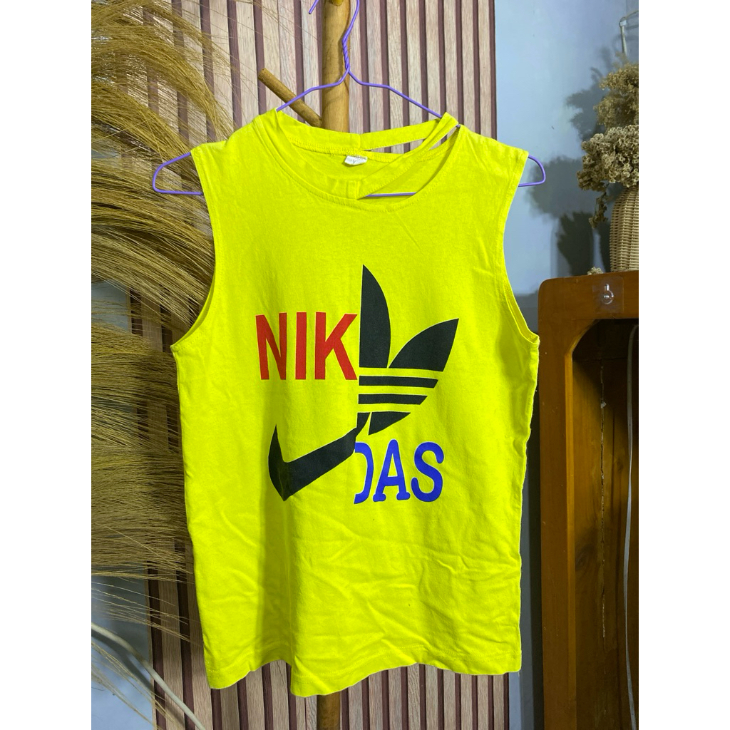 kaos singlet anak cowok preloved size 9-10 th