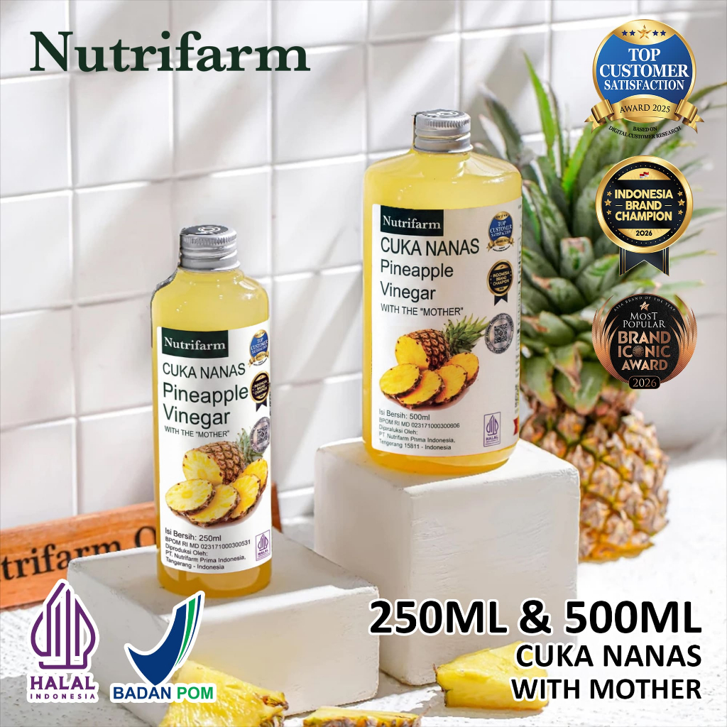 Nutrifarm Cuka Nanas 250 ml 500 ml 1kg With Mother