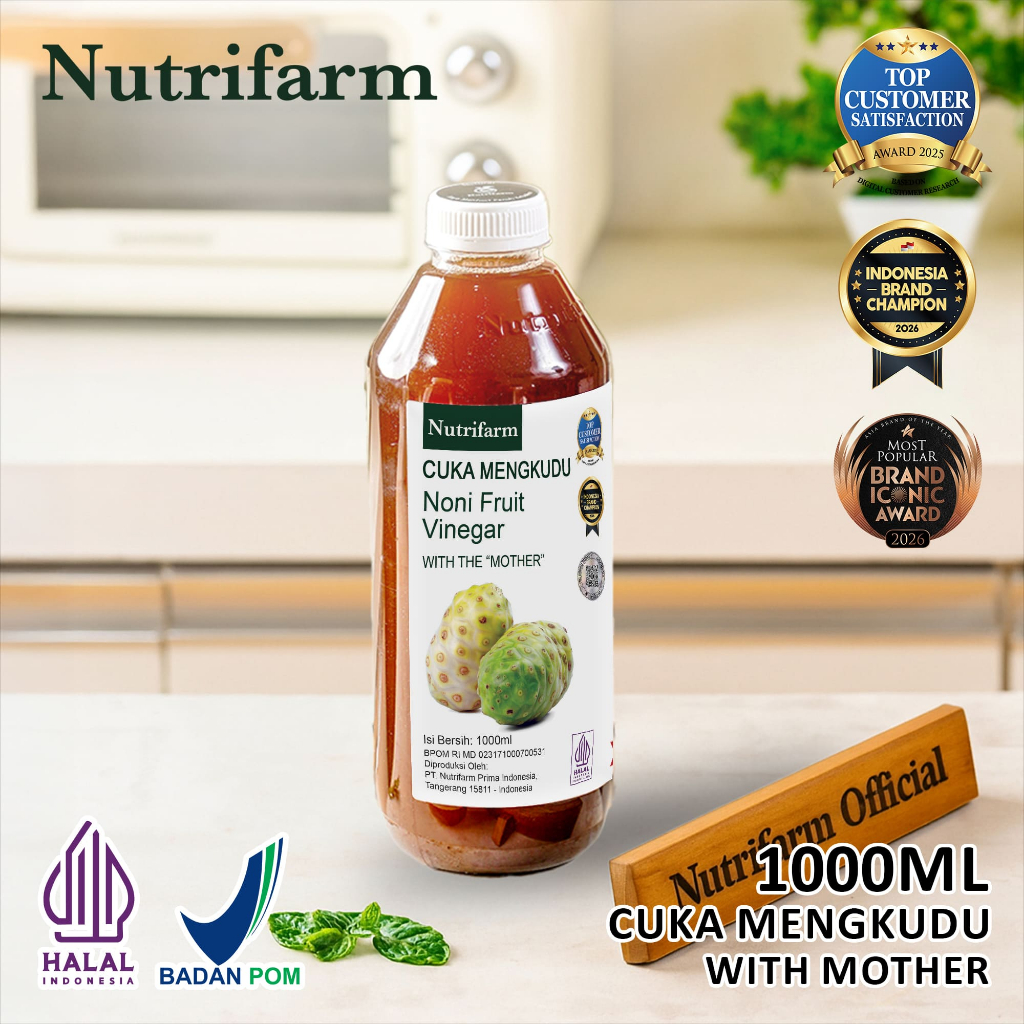 Nutrifarm Cuka Mengkudu Noni Fruit Vinegar 1000 ml