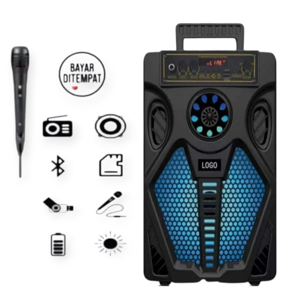 PALING BESAR UKURAN 8.8INC Speaker Bluetooth 7801 Speaker Subwoofer aktif Super Basss 8.8inc Subwoof