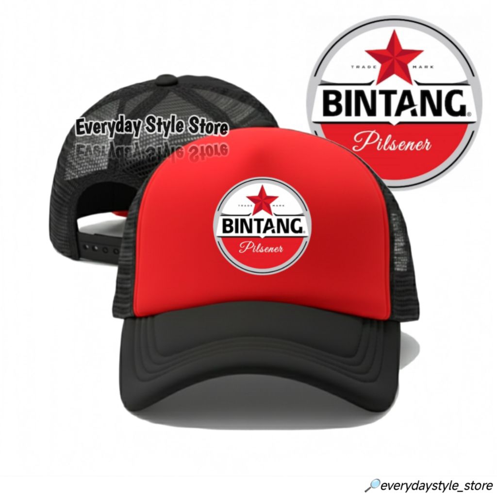 Topi Bintang Bali Jaring / Topi Trucker Fashion / Topi Jala Pria Wanita