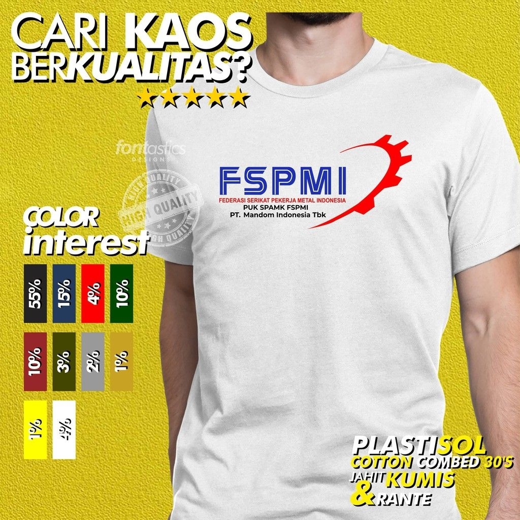 KAOS BAJU FSPMI TERBARU BEST QUALITY CUTTON ON CASUAL