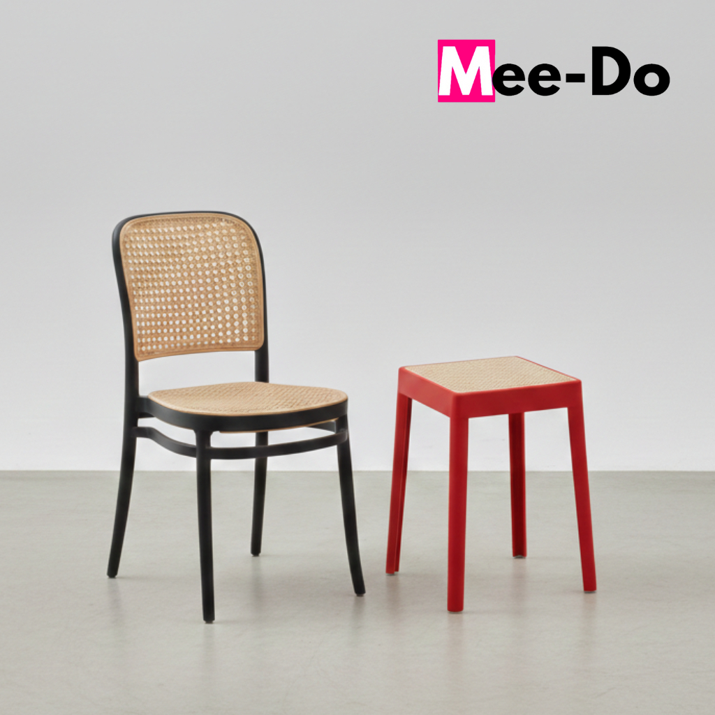 Kursi Makan Cafe Rotan Sintetis Kursi Teras Plastik Anyaman