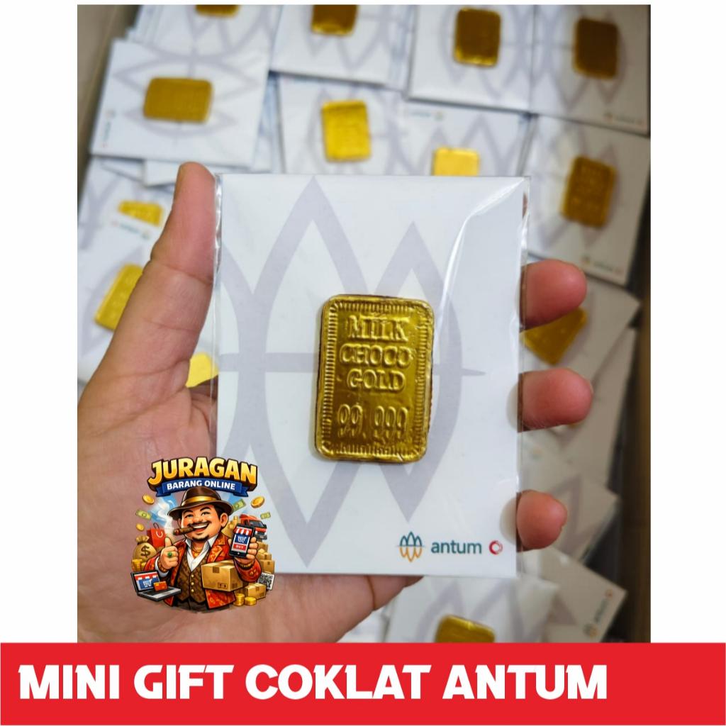 MINI GIFT COKLAT EMAS LOGAM MULIA GOLD BATANGAN HADIAH MUNGIL LUCU UNIK HAMPERS UNIK CUSTOM GIFT ANT