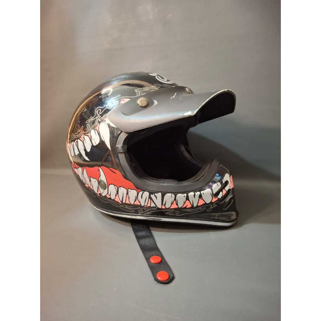 Helm JP Retro Signature Motif Venom Special Cross Touring SNI original (bekas)