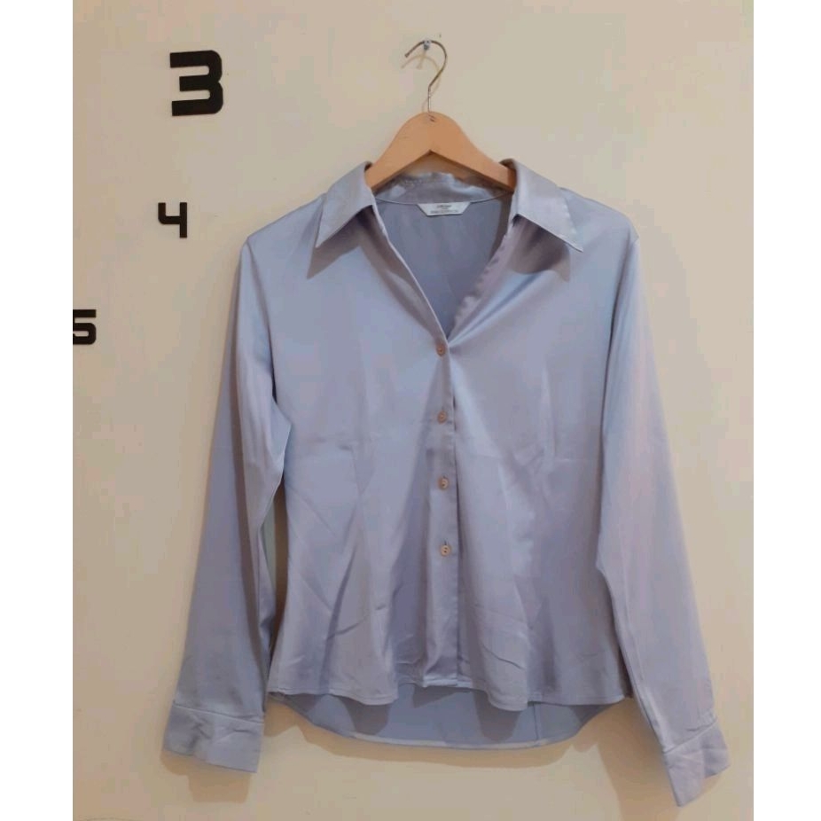 preloved kemeja kerja wanita satin silk