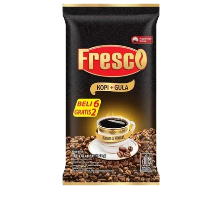 Fresco Kopi Plus Gula Harum Nikmat Coffee Hitam Beli 6 Gratis 2