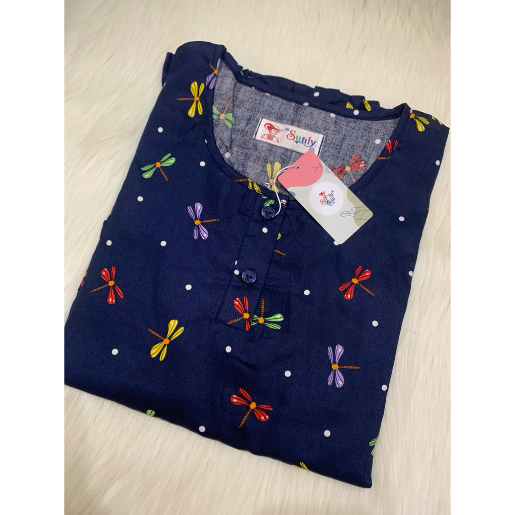 Sunly 18 (Kode K)Cln.panjang Lengan pendek baju tidur sunly