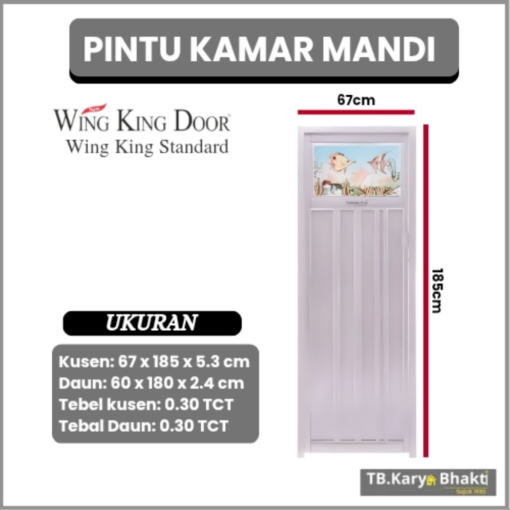 Pintu Kamar Mandi Galvalume Wing King Door Standar Anti Rayap