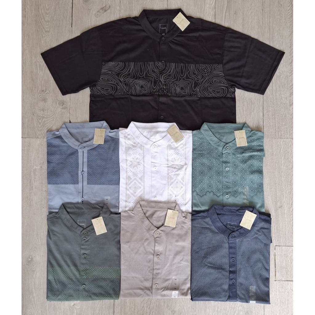 baju muslim T Zone koko pria brand lengan pendek