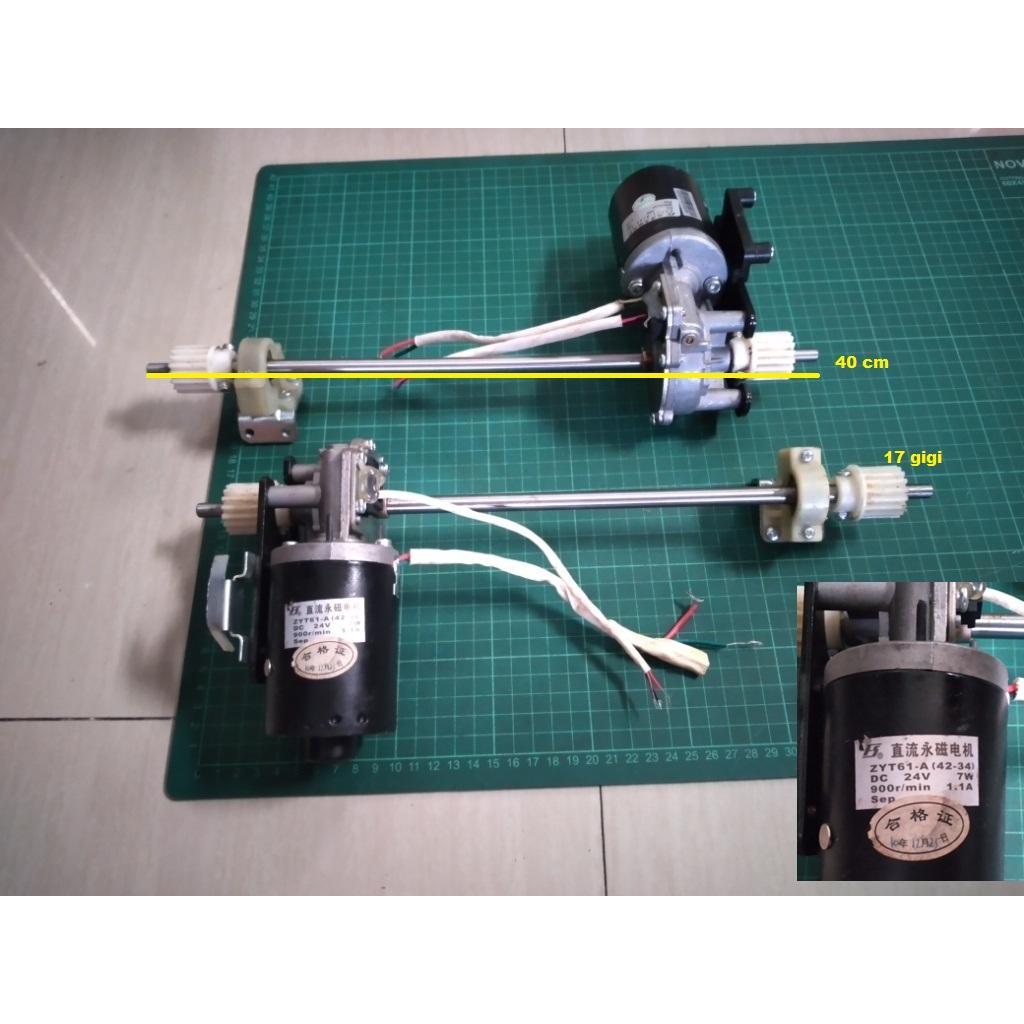 DC Motor Worm Gear  ZYT61-A 12-24V  Shaft Panjang - Low noise High Torgue