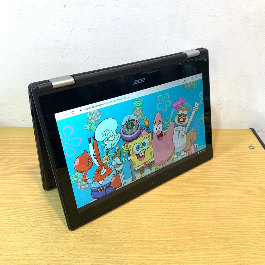 [Touchscreen-Flip] Laptop Acer Chromebook Intel Celeron N30600 RAM 4gb SSD 16gb || Flip 360derajat