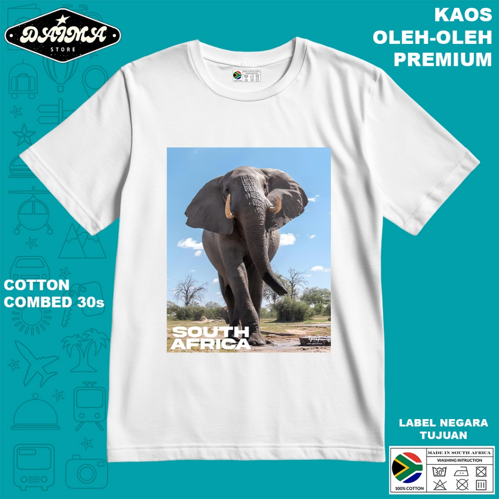 KAOS OLEH OLEH AFRIKA 1 PAKAI TAG LABEL AFRIKA ASLI BAJU SOUVENIR PREMIUM GIFT