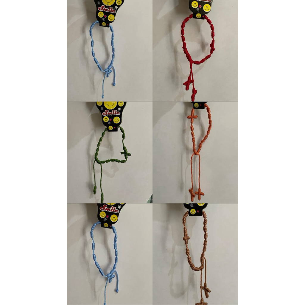 GELANG ROSARIO TALI NILON / GELANG SALIB / GELANG KATOLIK / GELANG ROHANI / GELANG WANITA PRIA
