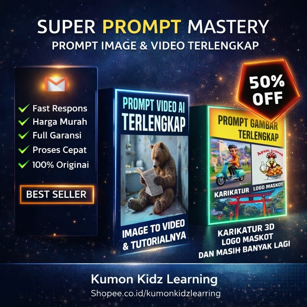 ( New Update ) Super Prompt Mastery: Kelas Prompt Gambar & Video AI Terlengkap