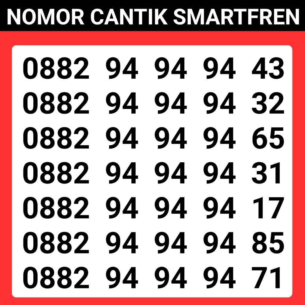 Nomor cantik smartfren 7777 11 digit