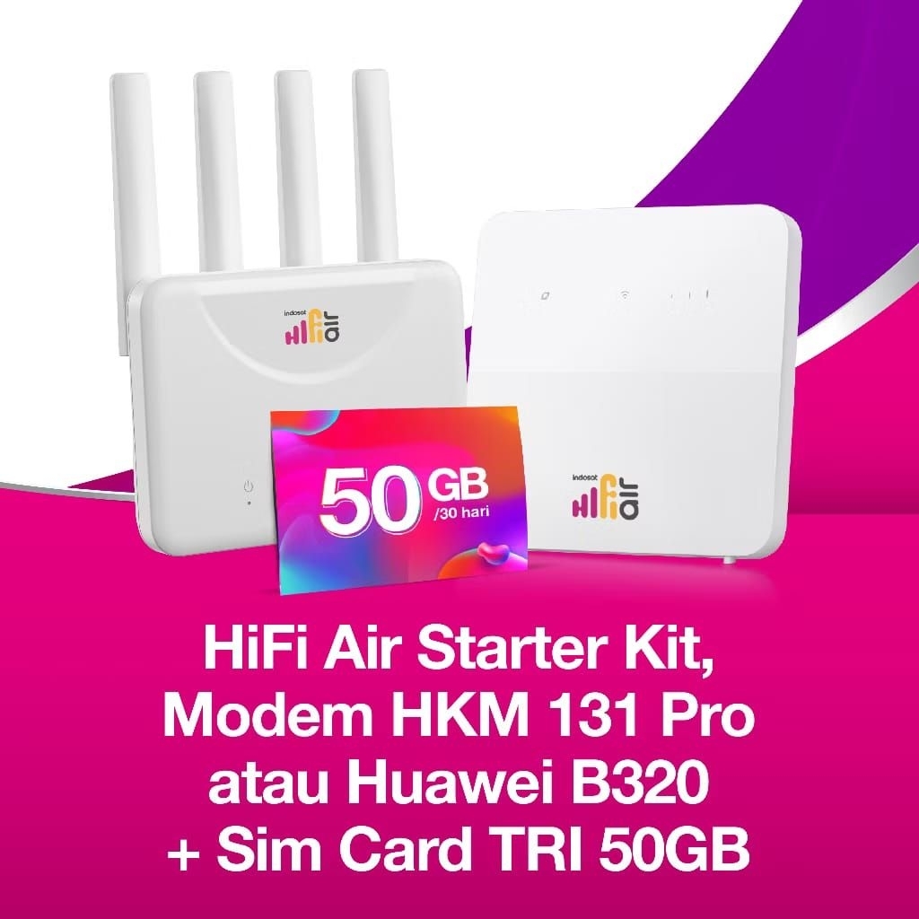 Modem HKM Hifi Air HKM0127+ Modem Wifi Router Wireless 4G LTE Garansi Resmi for Indosat Tri