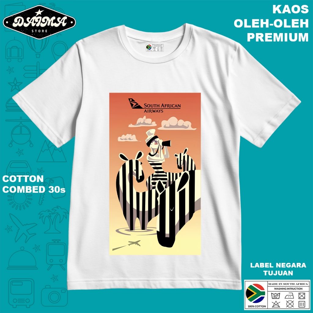 KAOS OLEH OLEH AFRIKA 14 PAKAI TAG LABEL AFRIKA ASLI BAJU SOUVENIR PREMIUM GIFT