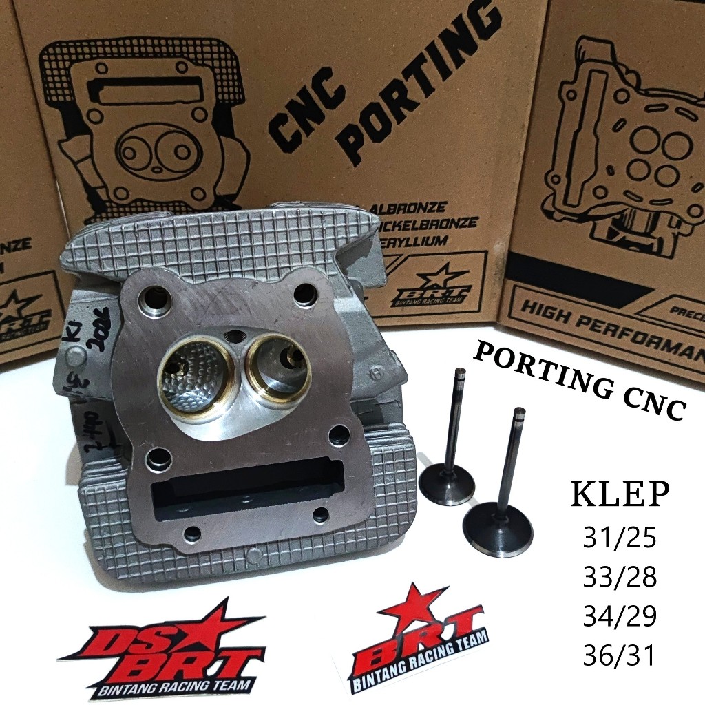HEAD BRT PORTING CNC KLX 150 DTRACKER 150 Klep 36 34 33 31 29 28 25