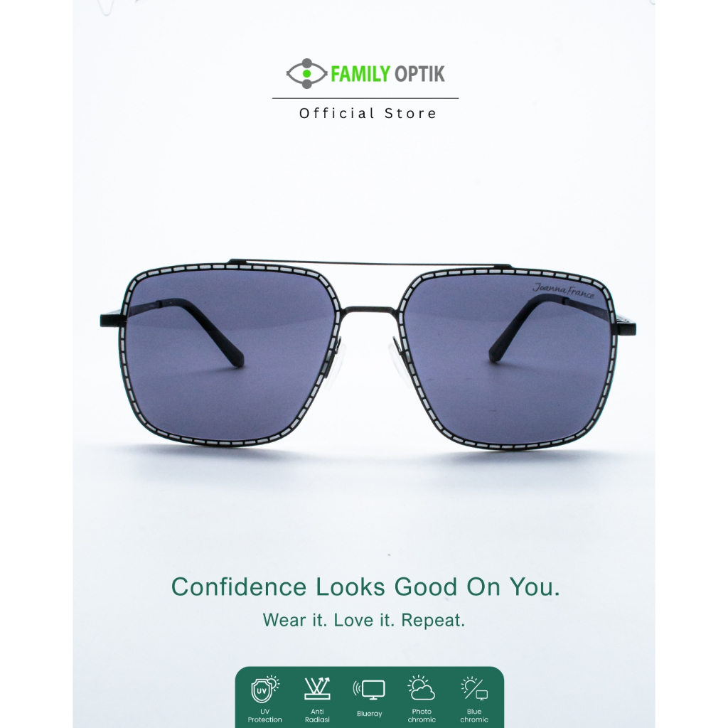 Kacamata Hitam Pria Wanita - Joanna France 7108 Sunglasses Unisex Anti UV