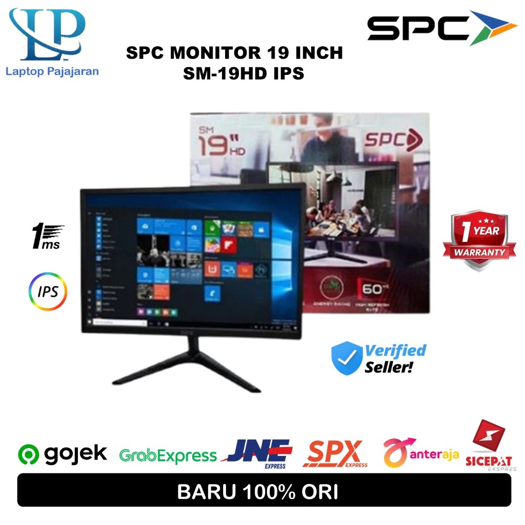 Spc Monitor 19 Inch SM-19Hd Ips Hd 720p 1ms 60Hz