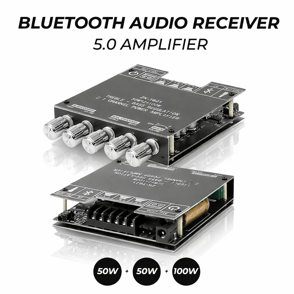 Kit Power Amplifier Bluetooth 100W 50Wx2 ZK-TB21 / Kit Amplifier Board ZK TB21 MT21 2x50W BT