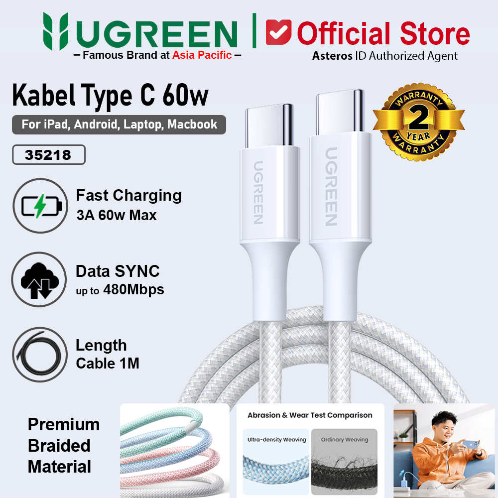 UGREEN Kabel iPad Samsung Google Macbook PD Type C To Type C Fast Charging