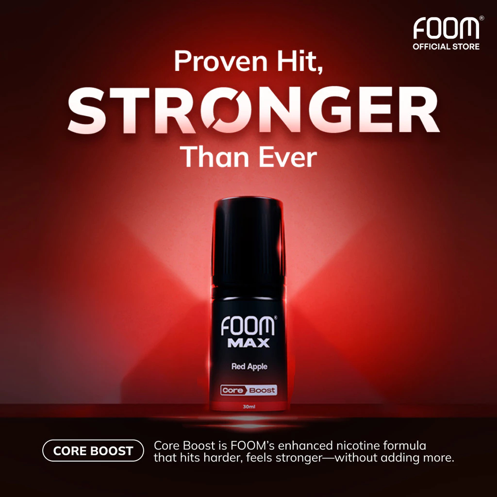 Foom Max Series Red Apple Saltnic 30ml Authentic By Foom