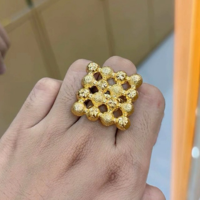 aksesoris viral cincin boba Bangkok model kotak