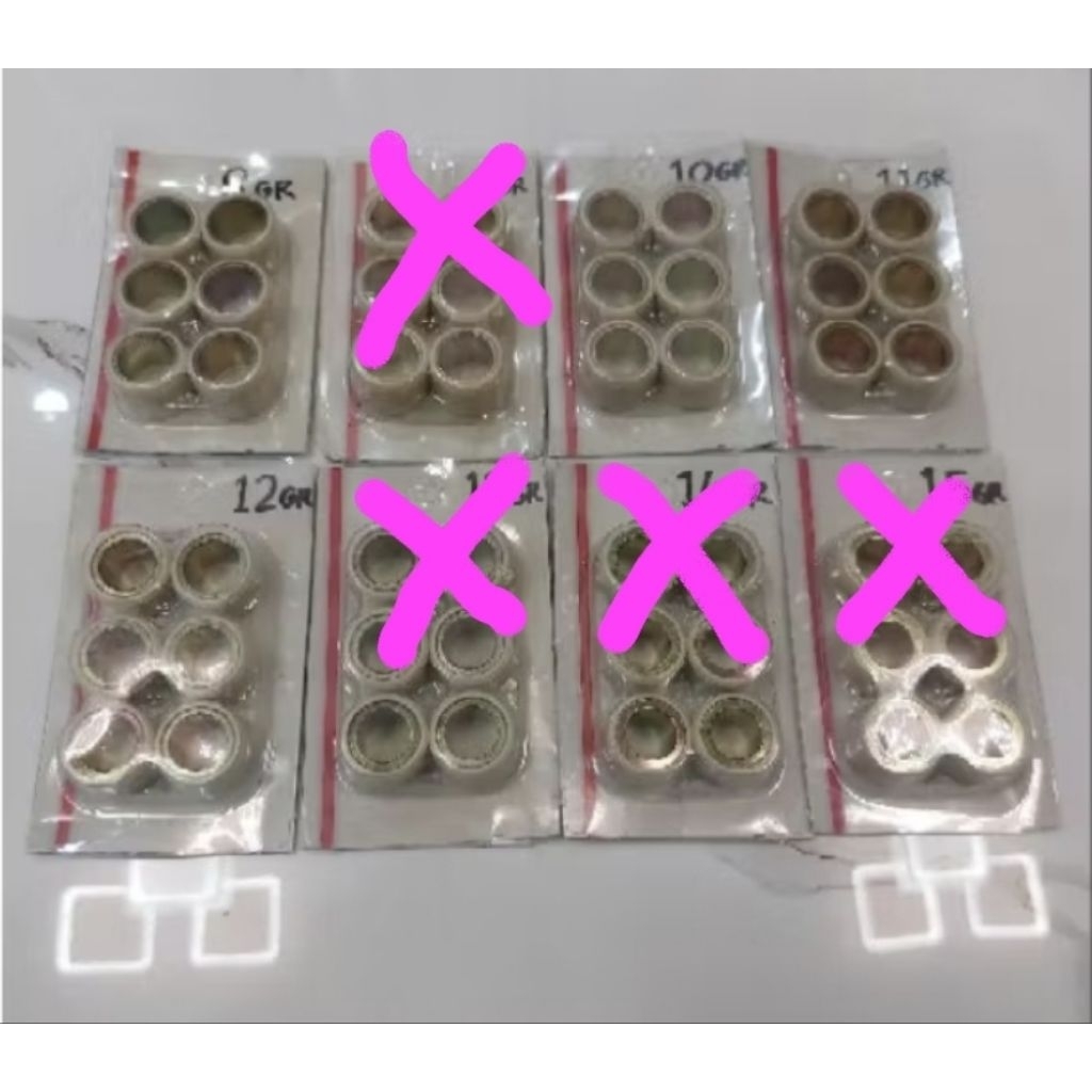 ROLLER 7gr 8gr 10gr 11gr 12gr NMAX AEROX XEON RC MIO M3 125 SOUL GT 125 XRIDE 125 FINO 125