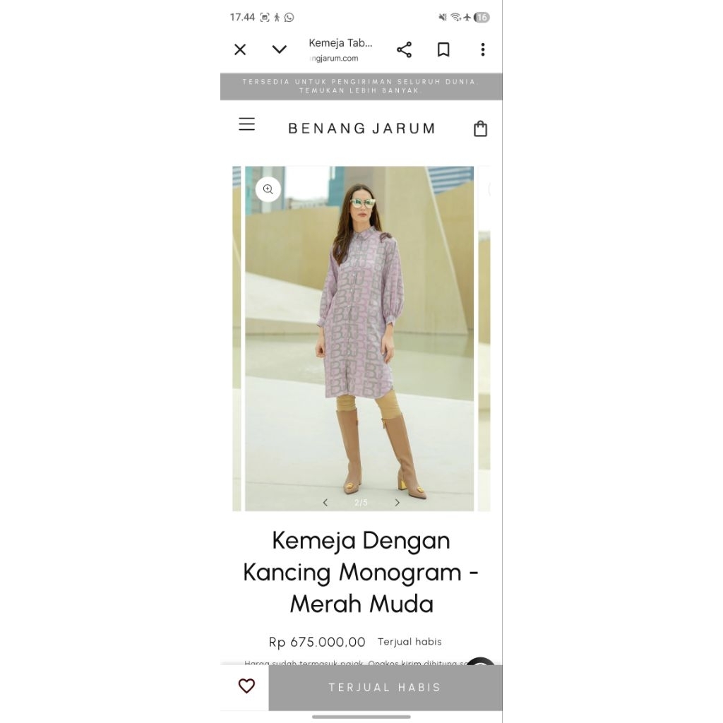 benang jarum monogram tunik vvgc M