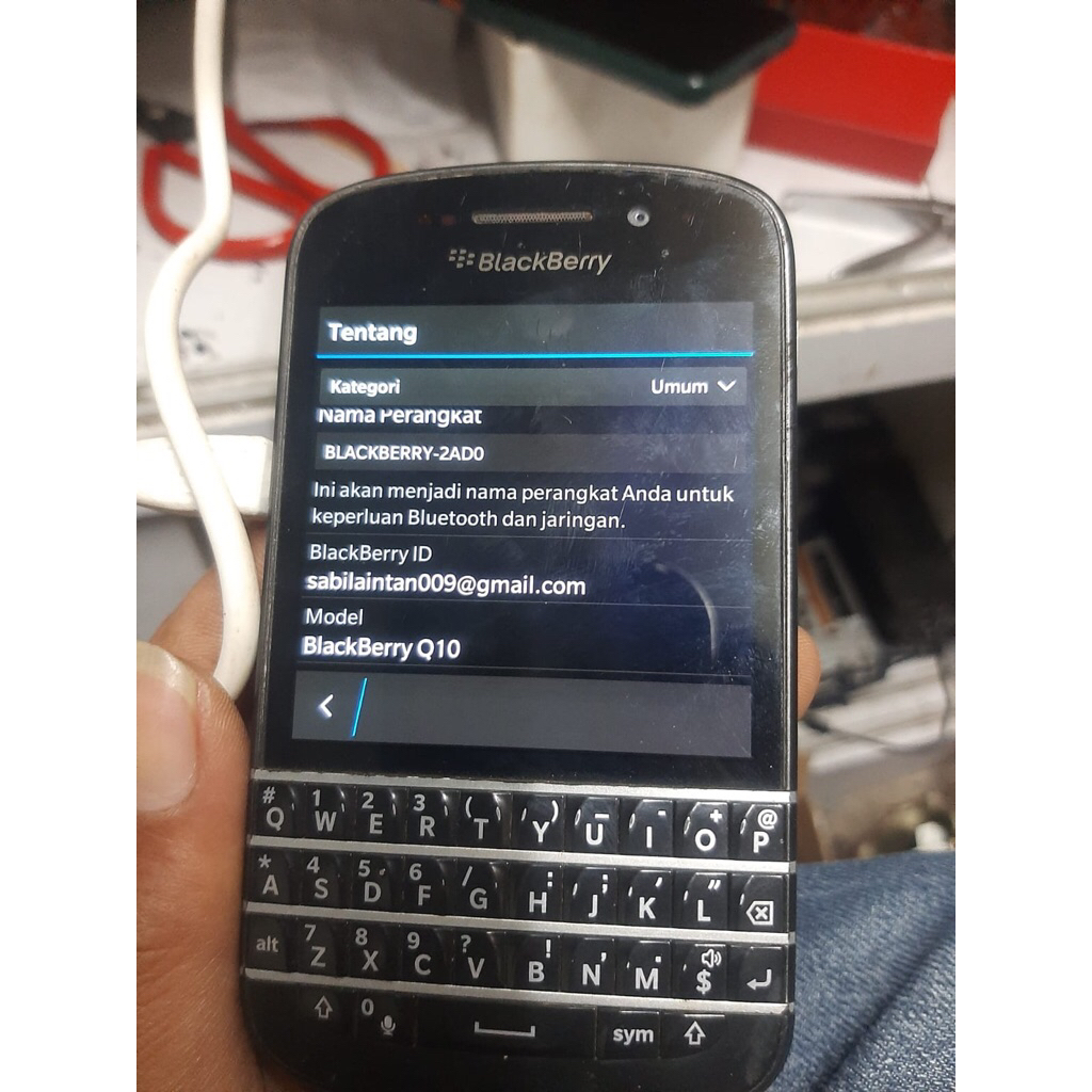 BlackBerry q10 minus registrasi kartu yg lain normal