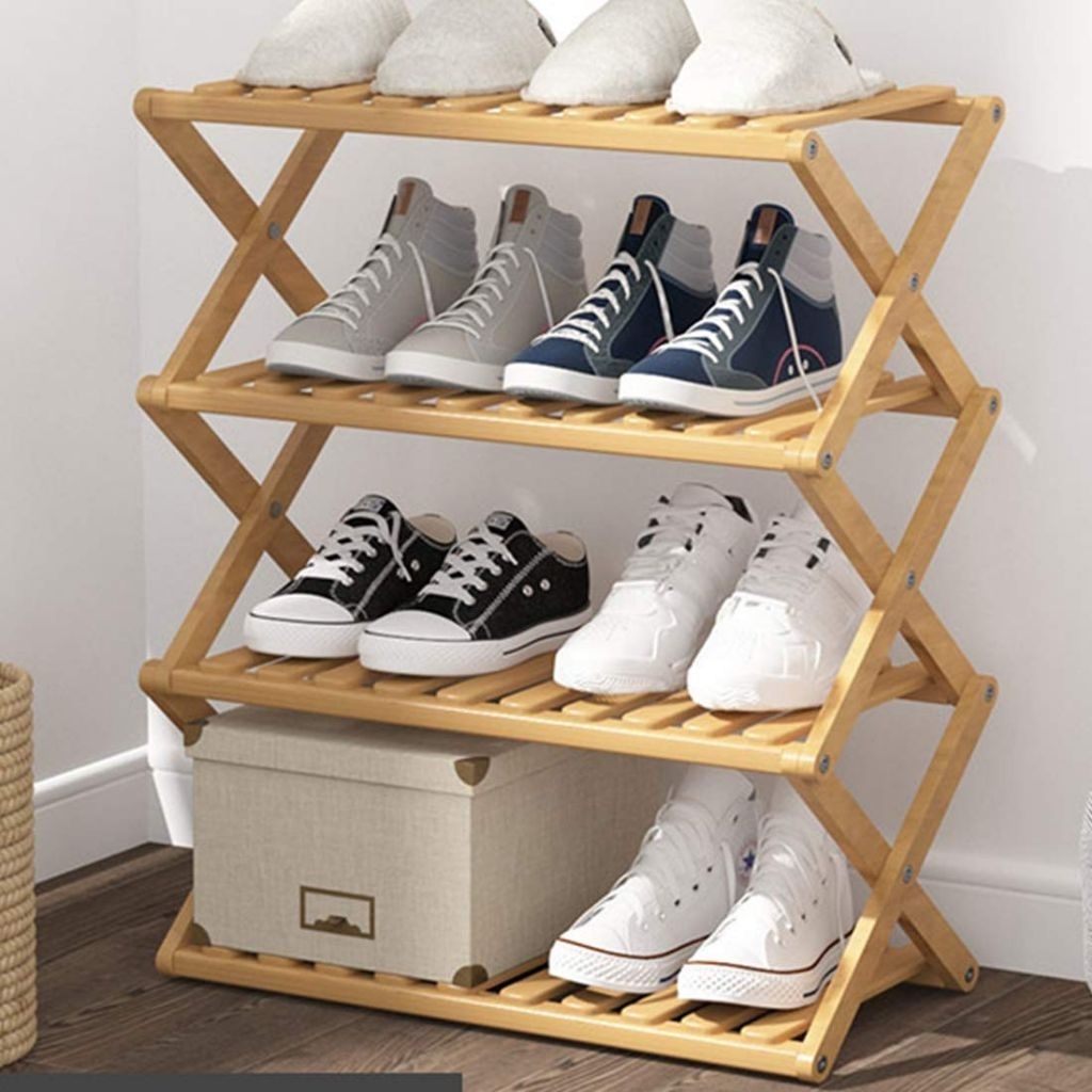 Ladder Shelf/Rak Sepatu Lipat Kayu Jati Planter Pot Tanaman