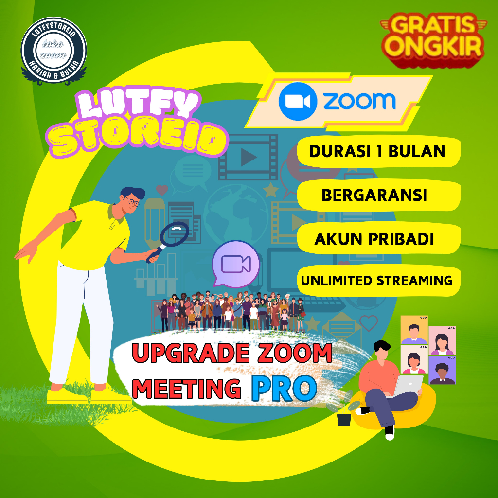 zoom 300 peserta 1 bulan full garansi anti disable unlimitied time