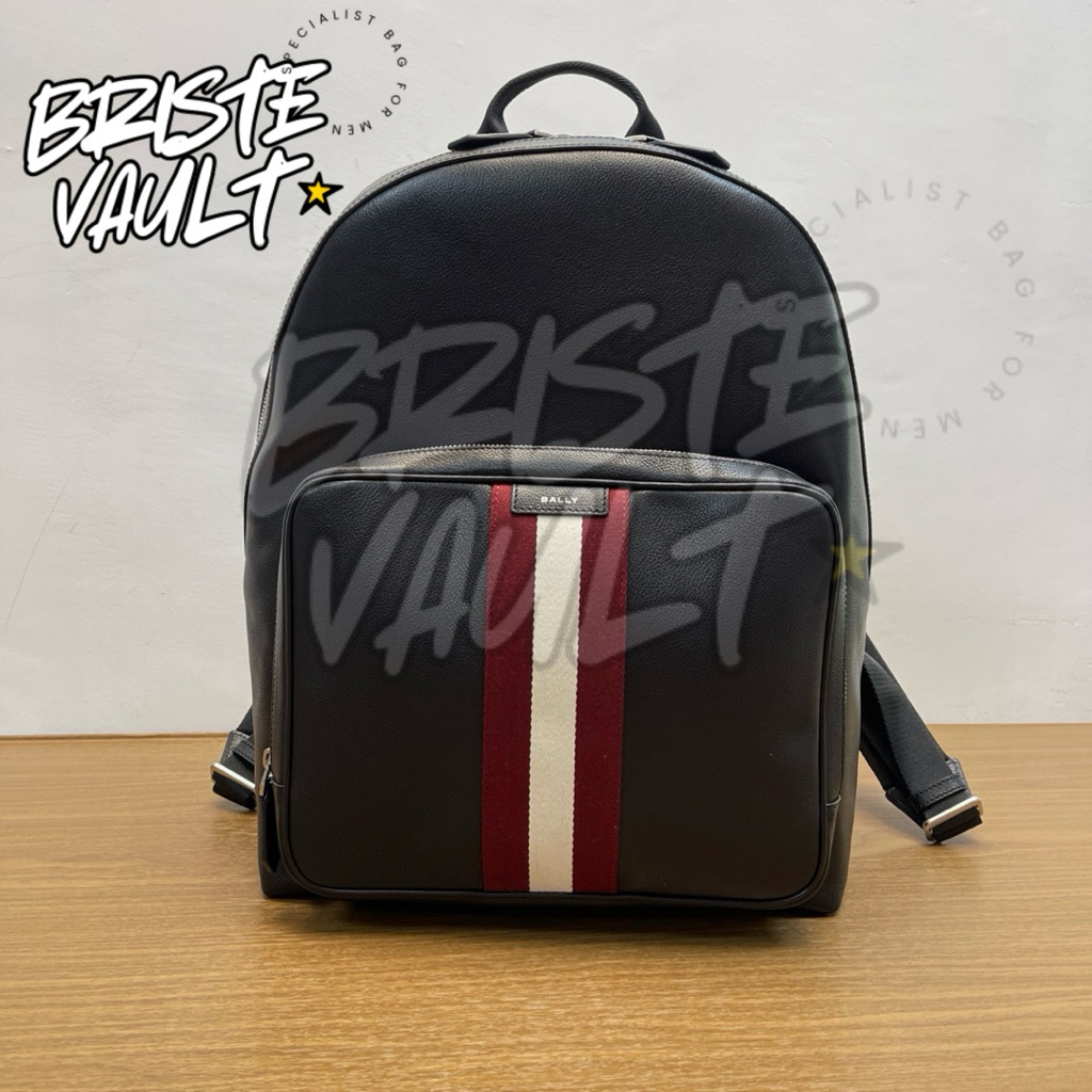 BRISTE VAULT Backpack Bally Pria Code Leather Tas Ransel Bally Muat Laptop Original Fullset