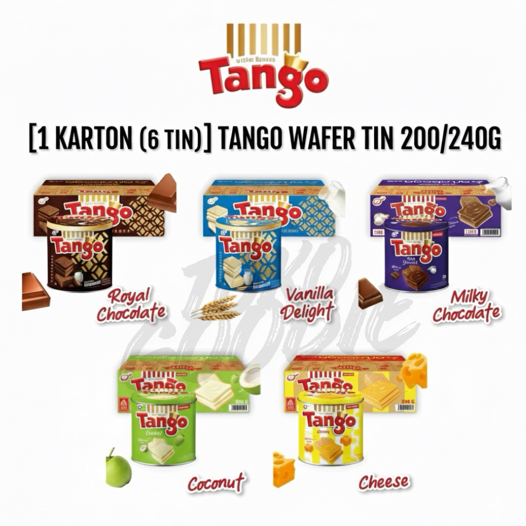 1 KARTON - TANGO Wafer Tin Kaleng 200gr/240gr - 1 Karton (6tin/kaleng)