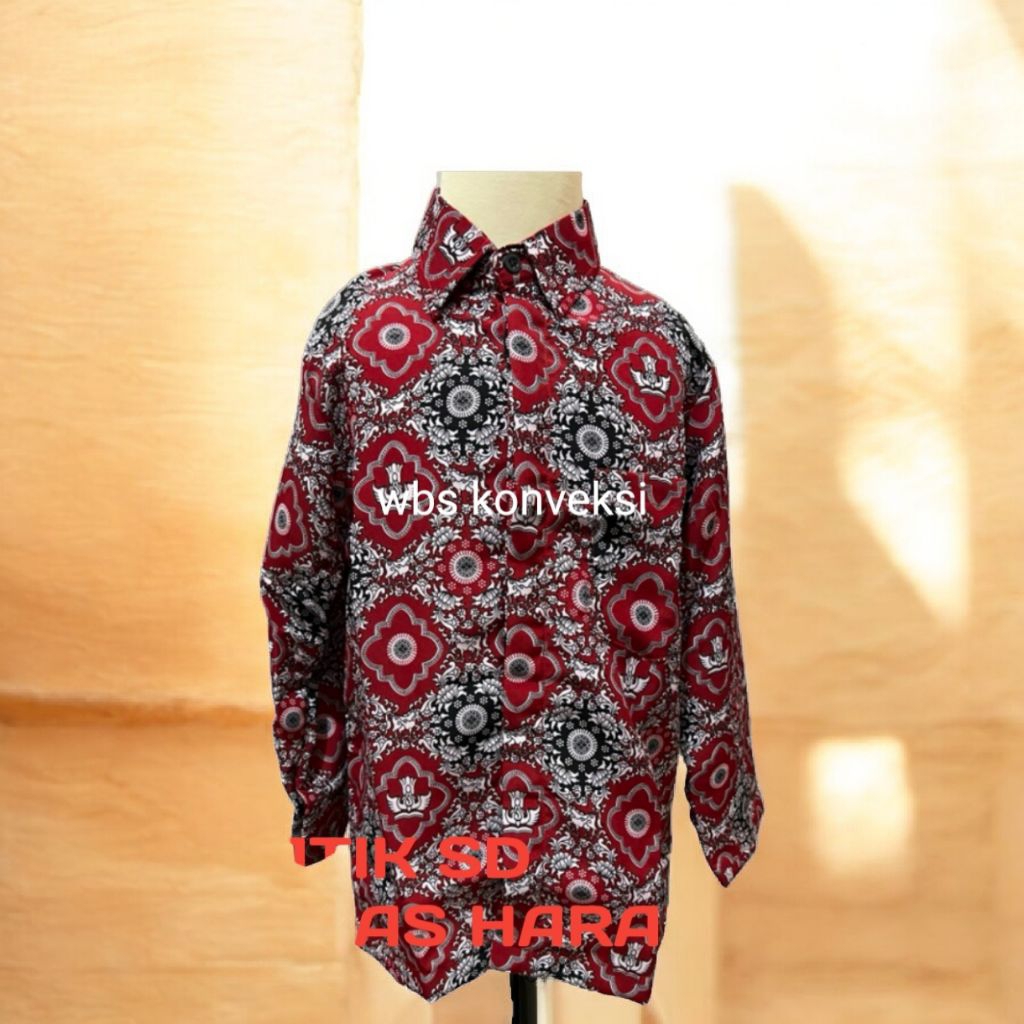 Batik SD tangan Panjang Tunas Harapan