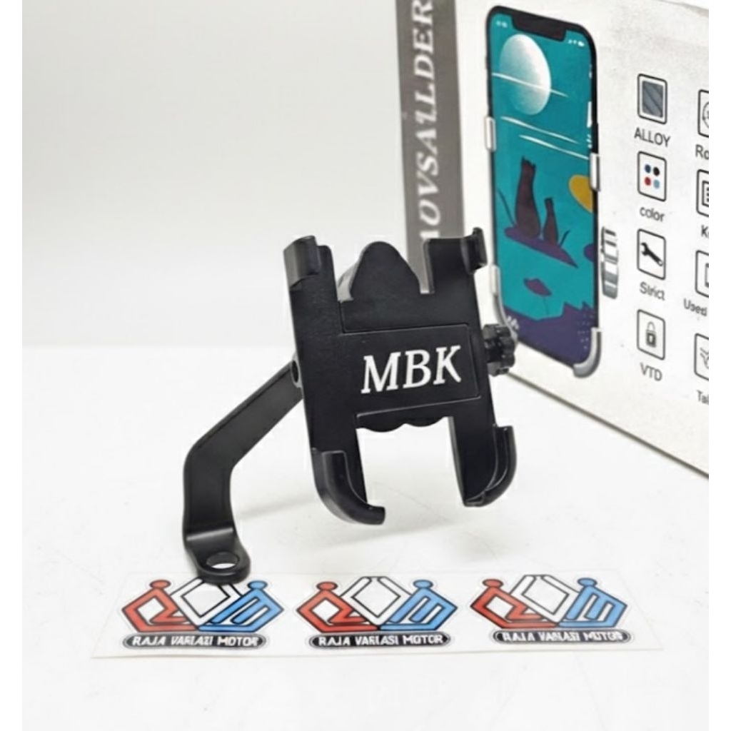 Holder Handphone Motor.Stang Hp spion motor anti goyang.full rotasi