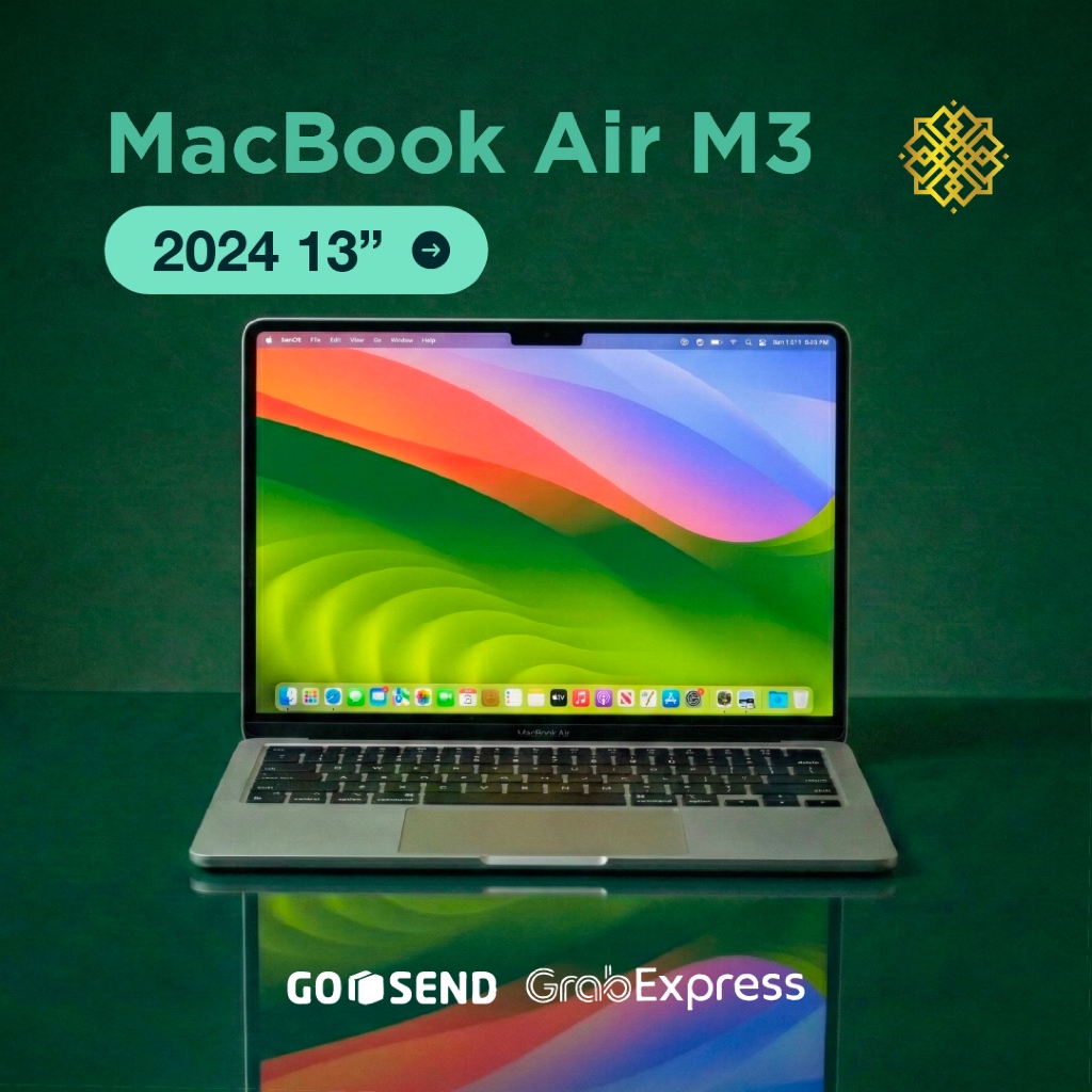 MacBook Air 2023 13 inch | M3 | RAM 8/16/32 | SSD 128/256/512/1TB/2TB | Second Like New | Original |