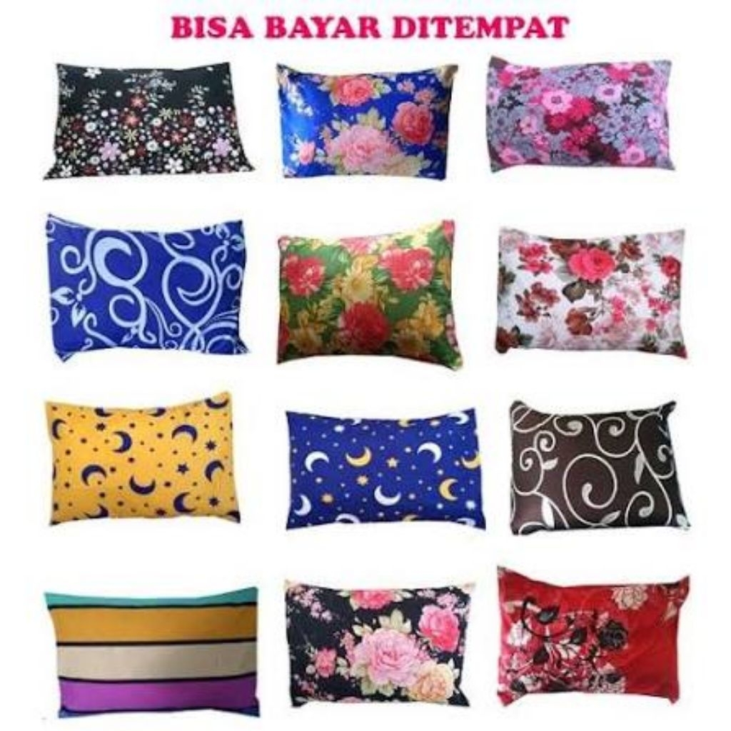 AISMI Sarung Bantal Tidur Motif Bunga, Sarung bantal tidur motif keren, Sarung bantal tidur nyaman d