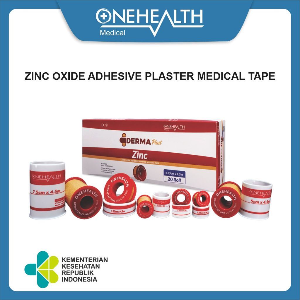 DERMAPLAST ZINC TAPE PLESTER COKLAT ALL SIZE ONEHEALTH ROLL/PLESTER KAIN COKLAT ALL SIZE