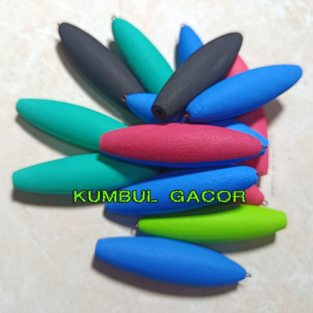 (20 pcs) Pelampung pancing / kumbul pancing busa panjang 7cm